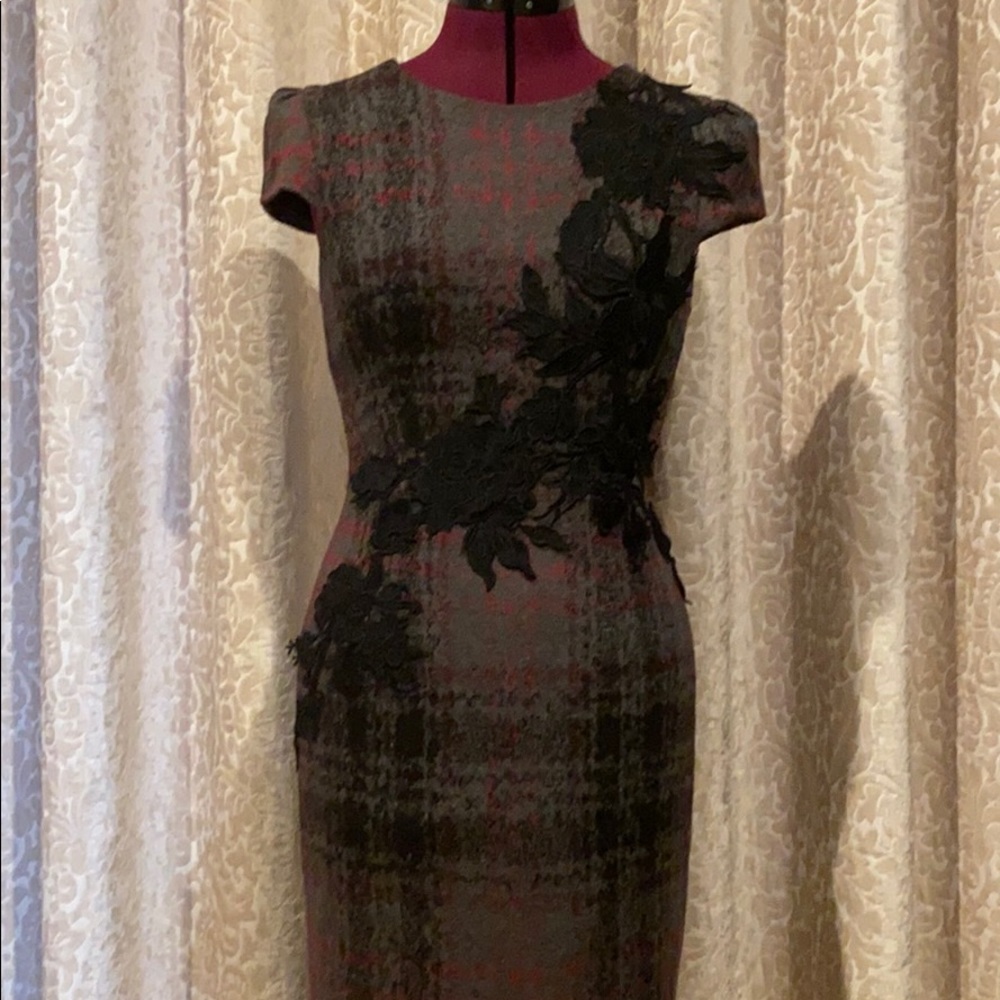 Betsey Johnson Dress with Floral Appliqué